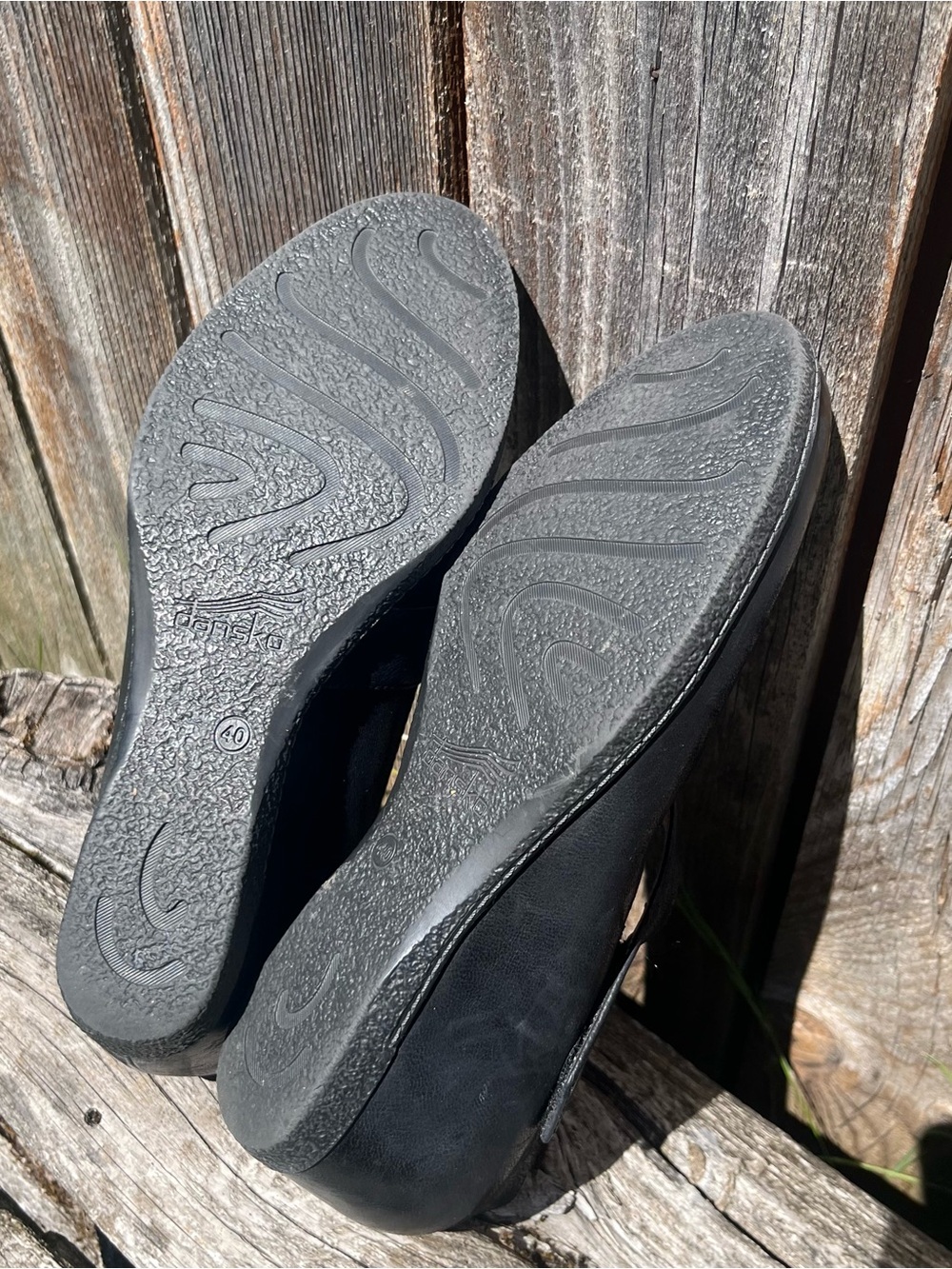 Dansko Lanie Black Burnished Nubuck wedge heels 6907109700 size 40 EU 9/9.5 US - Picture 6 of 17